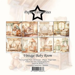 Papirblok PF542 Vintage Baby 15x15cm Paper Favourites
