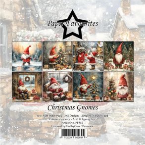 Paper Favourites Paper Pack Christmas Gnomes 15x15cm PF552