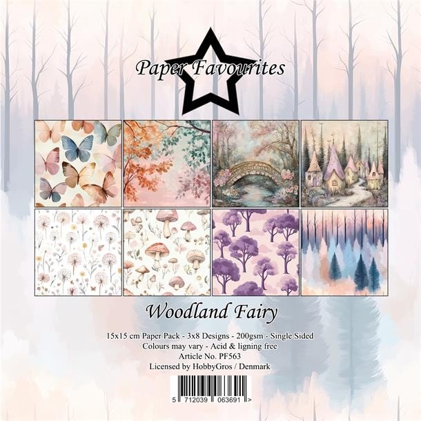 Papirblok PF563 Woodland Fairy 15x15cm Paper Favourites
