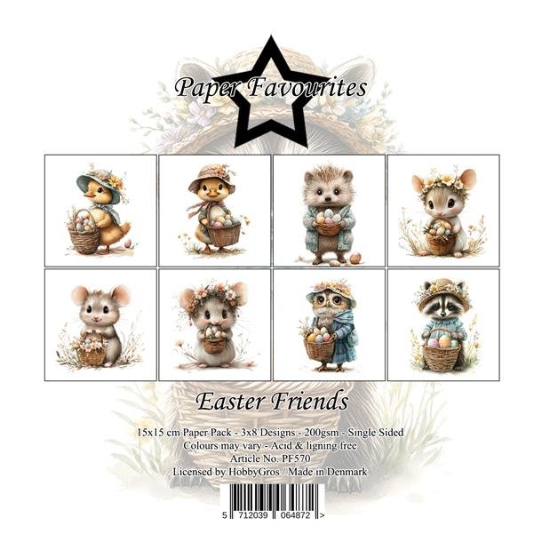 Papirblok PF570 Easter Friends 15x15cm Paper Favourites