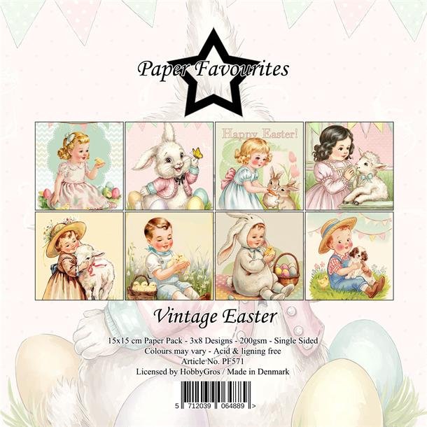 Papirblok PF571 Vintage Easter 15x15cm Paper Favourites 