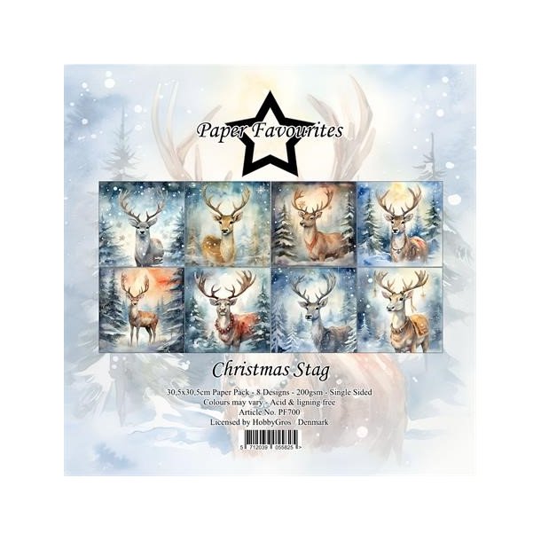 Papirblok PF700 Christmas Stag 30,5x30,5cm Paper Favourites