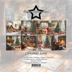 LS BESKRIVELSE Papirblok PF708 Christmas Scene 30,5x30,5cm Paper Favourites BESTILLINGSVARE