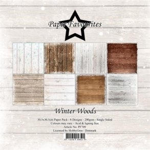 LS BESKRIVELSE Papirblok PF709 Winter Woods 30,5x30,5cm Paper Favourites BESTILLINGSVARE