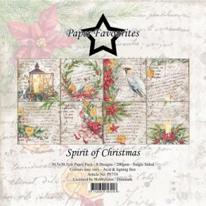 LS BESKRIVELSE Papirblok PF714 Spirit of Christmas 30,5x30,5cm Paper Favourites BESTILLINGSVARE