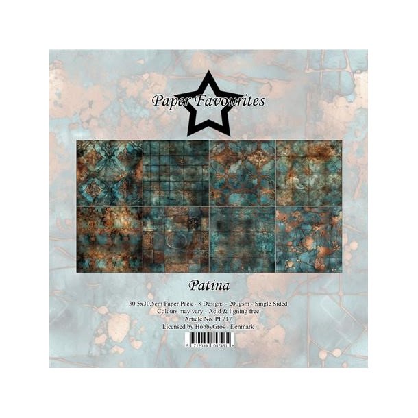 LS BESKRIVELSE Papirblok PF717 Patina 30,5x30,5cm Paper Favourites BESTILLINGSVARE