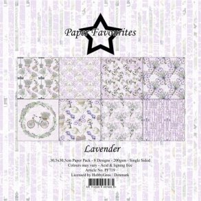 LS BESKRIVELSE Papirblok PF719 Lavender 30,5x30,5cm Paper Favourites BESTILLINGSVARE