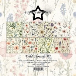 LS BESKRIVELSE Papirblok PF723 Wild Flower 30,5x30,5cm Paper Favourites BESTILLINGSVARE
