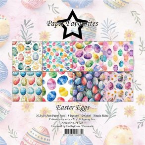 LS BESKRIVELSE Papirblok PF725 Easter Eggs 30,5x30,5cm Paper Favourites BESTILLINGSVARE