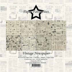 LS BESKRIVELSE Papirblok PF731 Vintage Newspaper 30,5x30,5cm Paper Favourites BESTILLINGSVARE