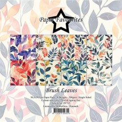 LS BESKRIVELSE Papirblok PF732 Brush Leaves 30,5x30,5cm Paper Favourites BESTILLINGSVARE
