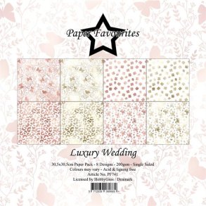 LS BESKRIVELSE Papirblok PF741 Luxury Wedding 30,5x30,5cm Paper Favourites BESTILLINGSVARE