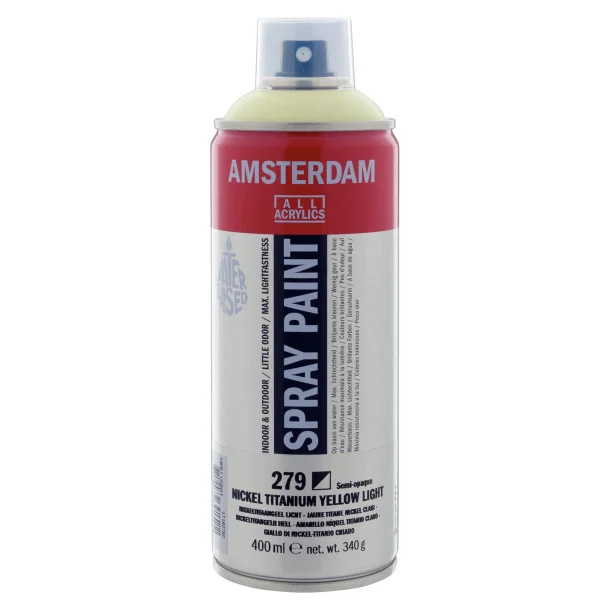 AMSTERDAM Spray paint 400 ml Nickel Titanium Yellow Light 279