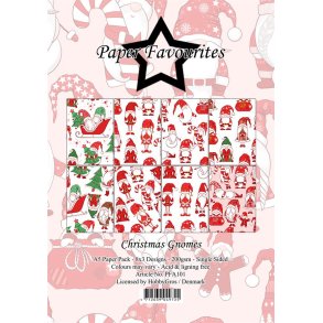 L�S BESKRIVELSE Papirblok A5 Christmas Gnomes PFA101 Paper Favourites BESTILLINGSVARE