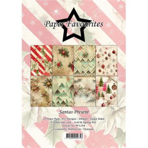 L�S BESKRIVELSE Papirblok A5 Santas Present PFA104 Paper Favourites BESTILLINGSVARE
