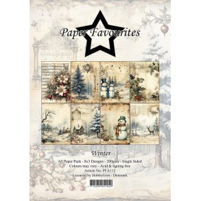 L�S BESKRIVELSE Paper Favourites Paper Pack Winter PFA112 A5 BESTILLINGSVARE
