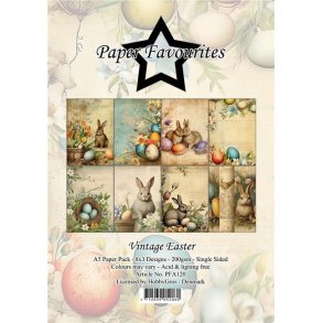 L�S BESKRIVELSE Paper Favourites Paper Pack Vintage Easter PFA120 A5 BESTILLINGSVARE