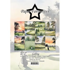 LS BESKRIVELSE Paper Favourites Paper Pack Golfing PFA132 A5 BESTILLINGSVARE
