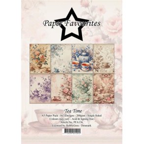 L�S BESKRIVELSE Papirblok PFA136 Tea Time A5 Paper Favourites BESTILLINGSVARE