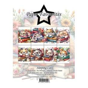 LS BESKRIVELSE Paper Favourites Paper Pack Sleeping Cats PFA140 A5 BESTILLINGSVARE