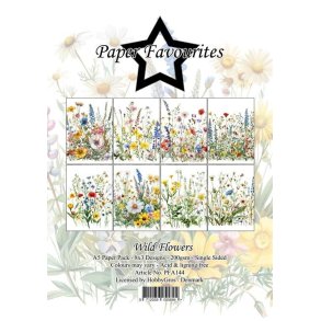 L�S BESKRIVELSE Paper Favourites Paper Pack Wild Flowers PFA144 A5 BESTILLINGSVARE
