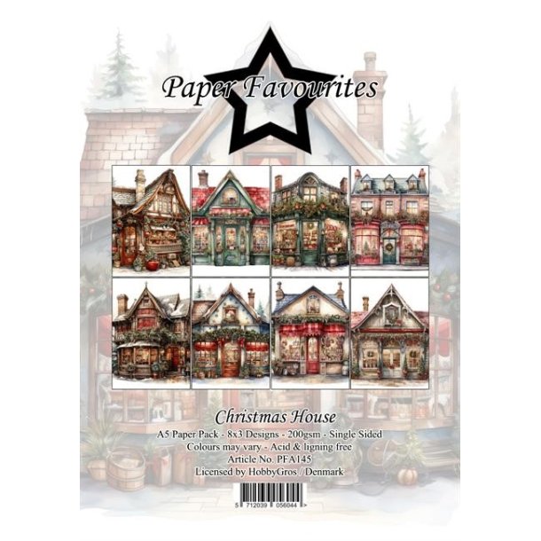 Paper Favourites Paper Pack Christmas House PFA145 A5