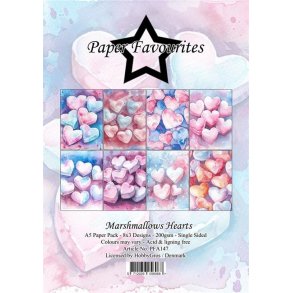 Paper Favourites Paper Pack Marshmallows Hearts PFA147 A5 xxx