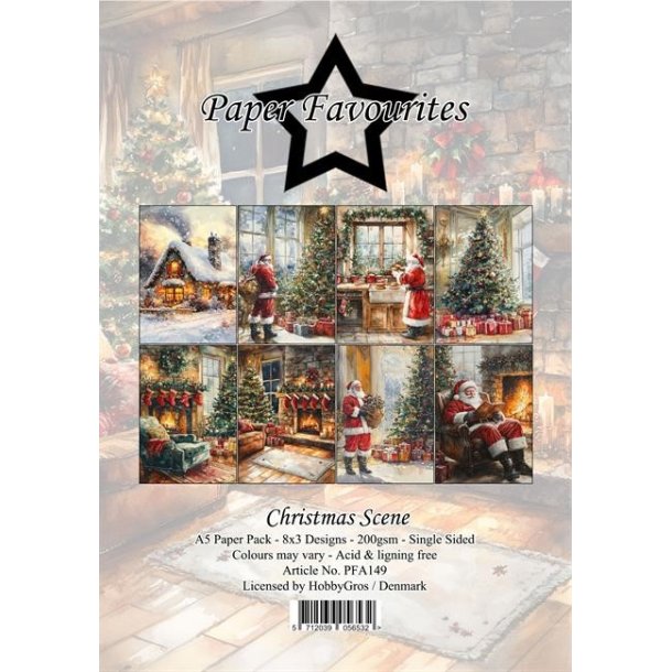 Paper Favourites Paper Pack Christmas Scene PFA149 A5