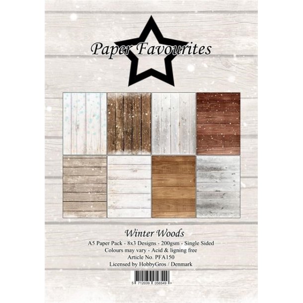 Paper Favourites Paper Pack Winter Woods PFA150 A5