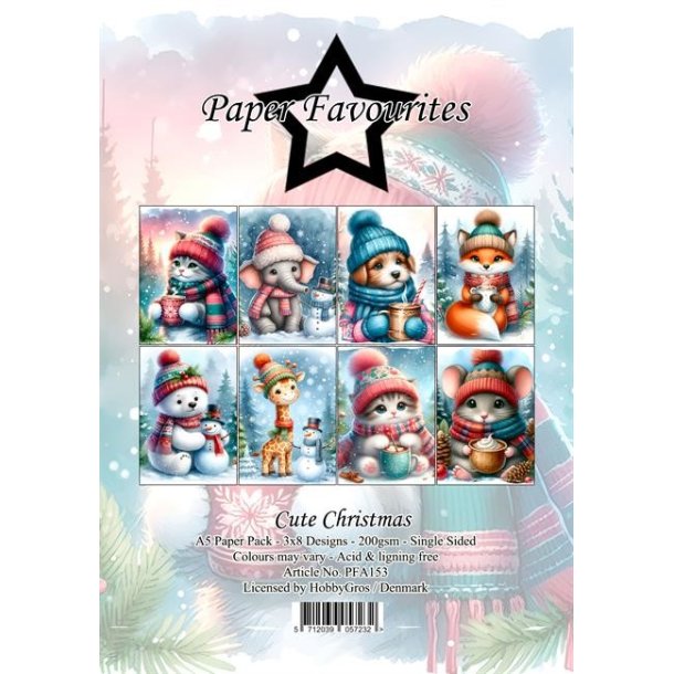 Paper Favourites Paper Pack Cute Christmas PFA153 A5