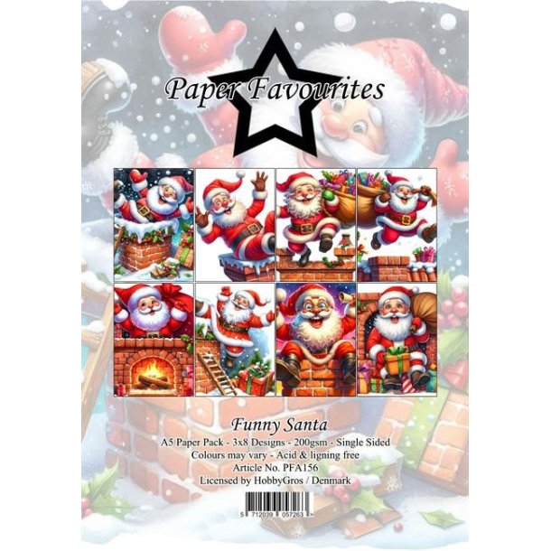 Paper Favourites Paper Pack Funny Santa PFA156 A5