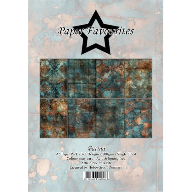 Paper Favourites Paper Pack Patina PFA158 A5