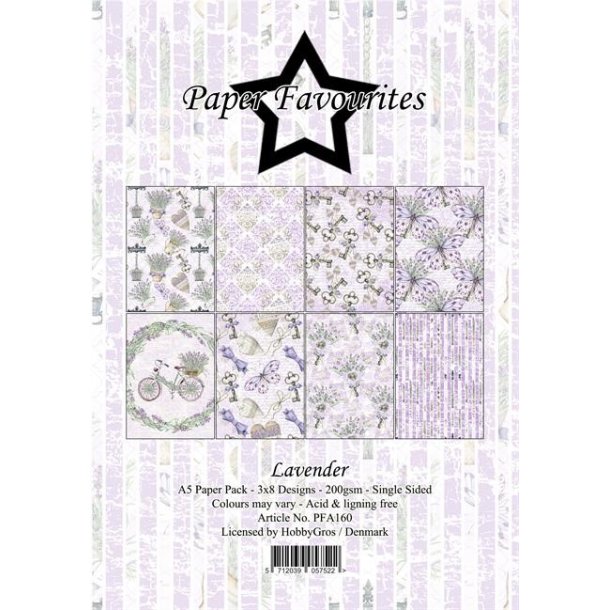 Paper Favourites Paper Pack Levender PFA160 A5