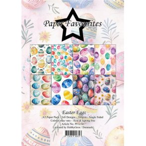 LS BESKRIVELSE Paper Favourites Paper Pack Easter Eggs PFA166 A5 BESTILLINGSVARE