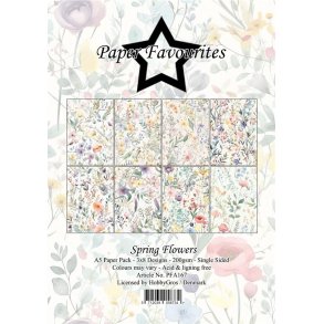 L�S BESKRIVELSE Paper Favourites Paper Pack Spring Flowers PFA167 A5 BESTILLINGSVARE