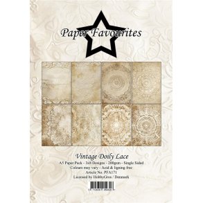 Paper Favourites Paper Pack Vintage Doily Lace PFA171 A5 xxx