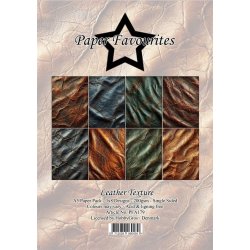 LS BESKRIVELSE Paper Favourites Leather Texture PFA179 A5 BESTILLINGSVARE