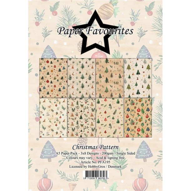 Paper Favourites Paper Pack Christmas Pattern A5 PFA195