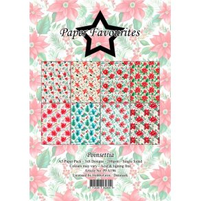 Paper Favourites Paper Pack Poinsettia A5 PFA196