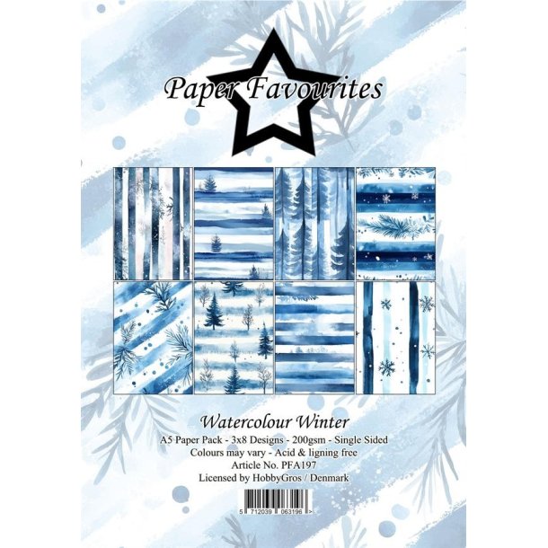 Paper Favourites Paper Pack "Watercolour Winter" PFA197 A5