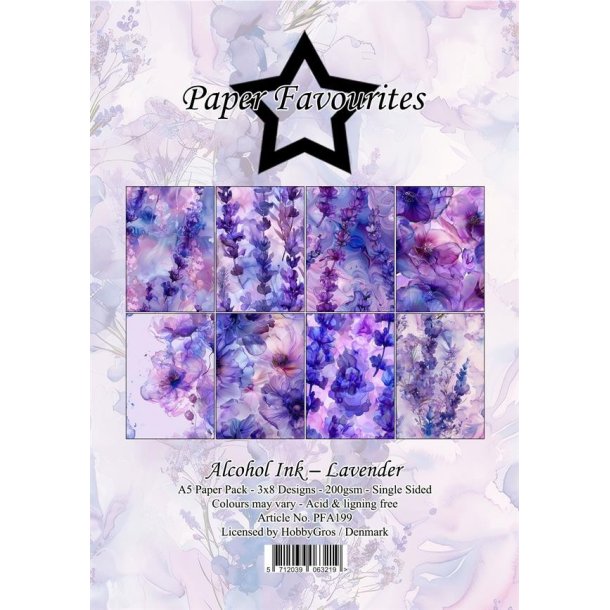 Paper Favourites Paper Pack "Alcohol Ink - Lavender" PFA199 A5