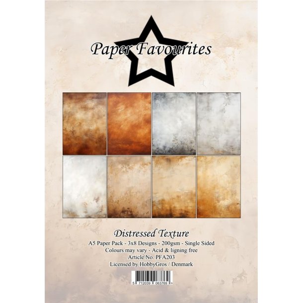 Paper Favourites Paper Pack "Distressed Texture" PFA203 A5
