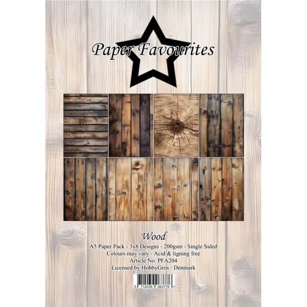 Paper Favourites Paper Pack "Wood" A5 PFA204