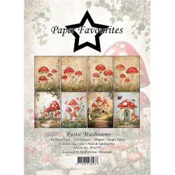 LS BEMRKNINGER Papirblok PFA579 Rustic Mushrooms A6 Paper Favourites BESTILLINGSVARE