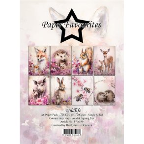 LS BEMRKNINGER Papirblok PFA580 Wildlife A6 Paper Favourites BESTILLINGSVARE
