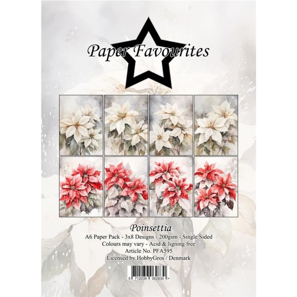Paper Favourites Paper Pack Poinsettia A6 PFA595