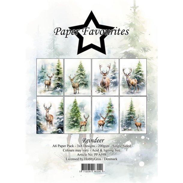 Paper Favourites Paper Pack "Reindeer" PFA598 A6