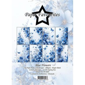 Papirblok Blue Flowers A6 PFA605