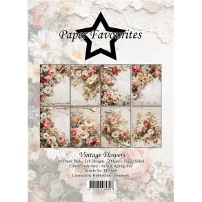 Papirblok Vintage Flowers A6 PFA608