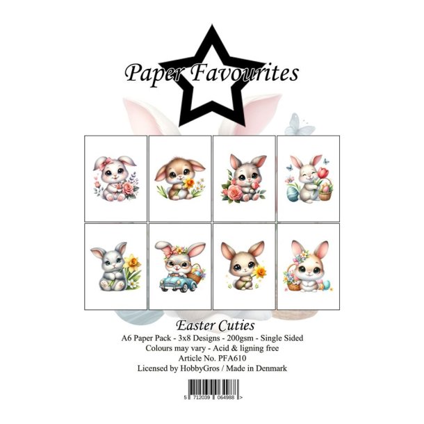 Papirblok PFA610 Easter Cuties A6 Paper Favourites
